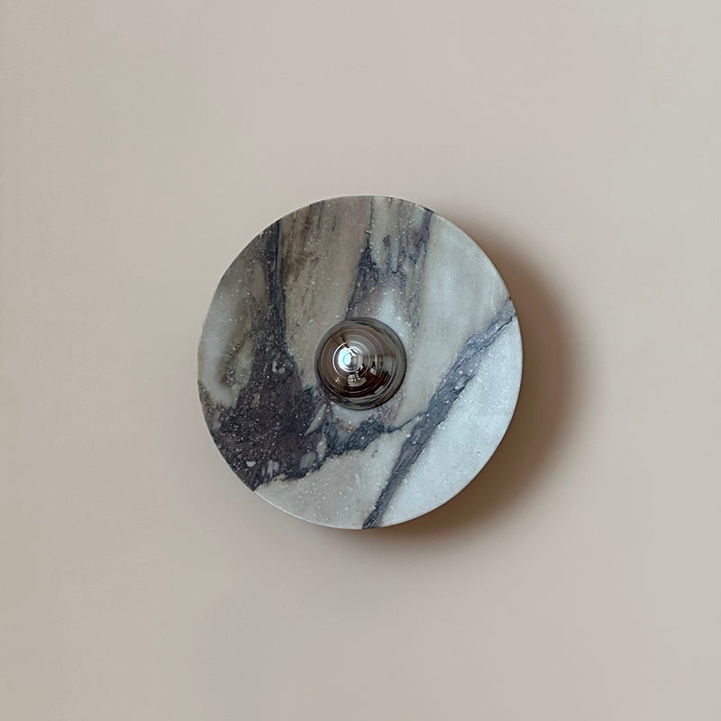 Calacatta Round Marble Sconce
