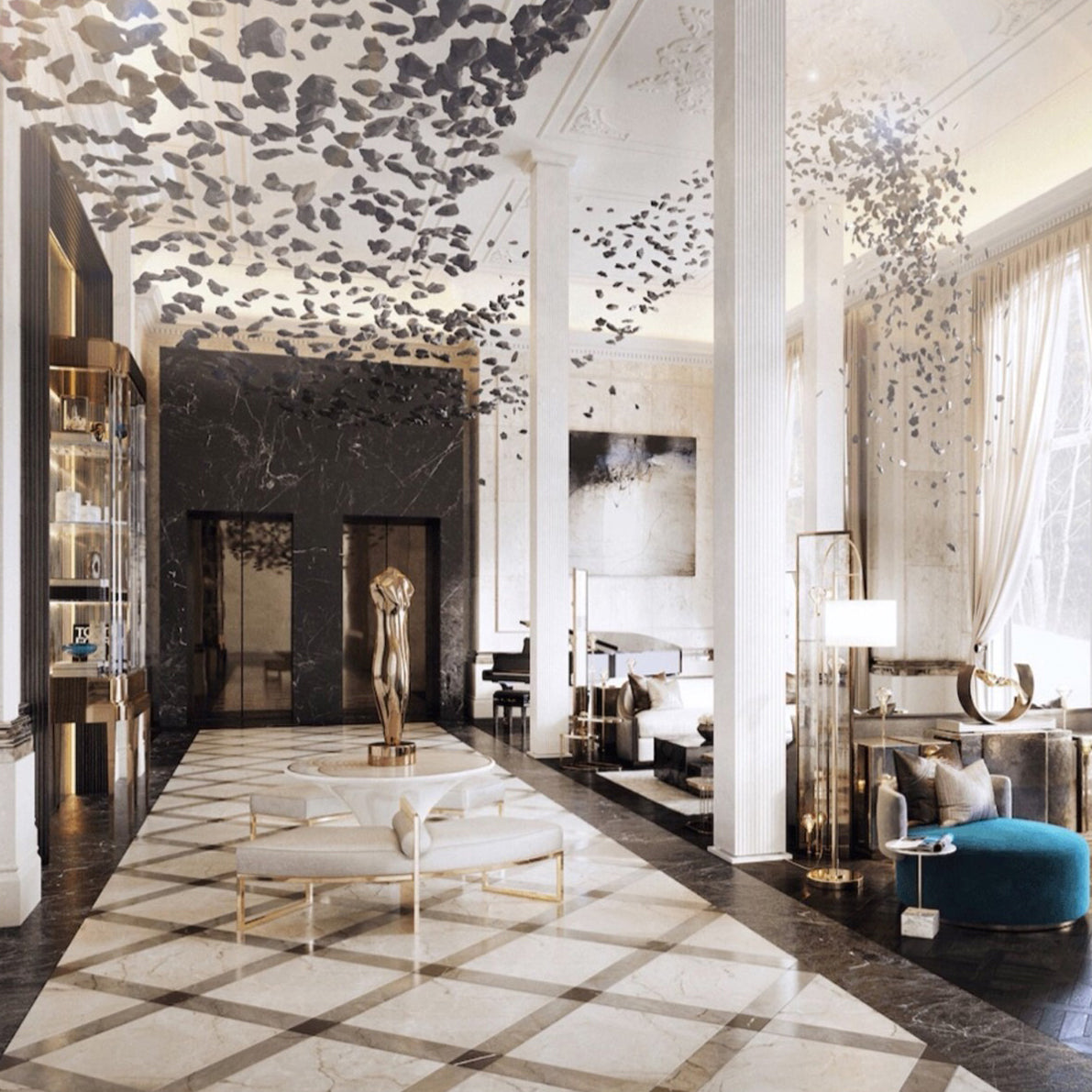 Charcoal Chandelier