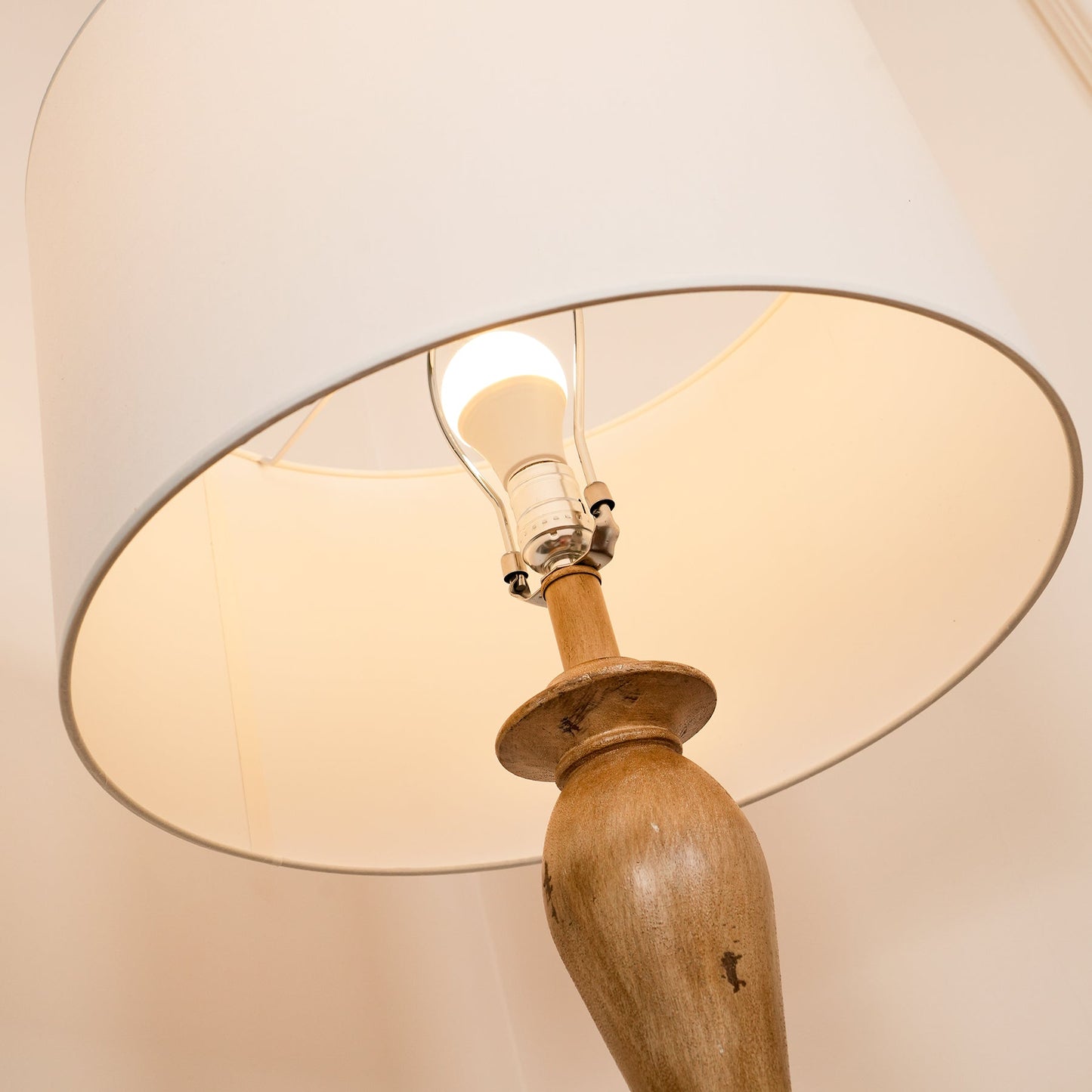 Coastal Wood Effect Floor Lamp