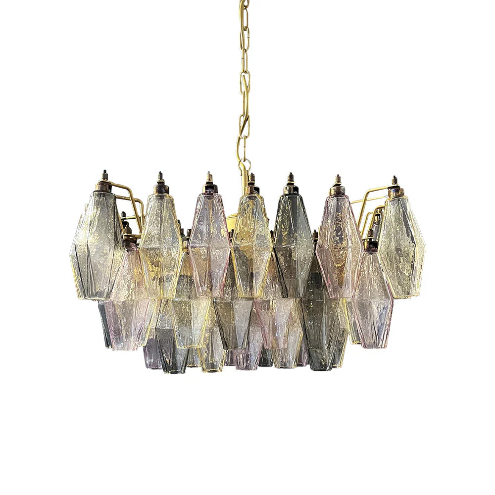 Poliedri Murano Colorful Chandelier