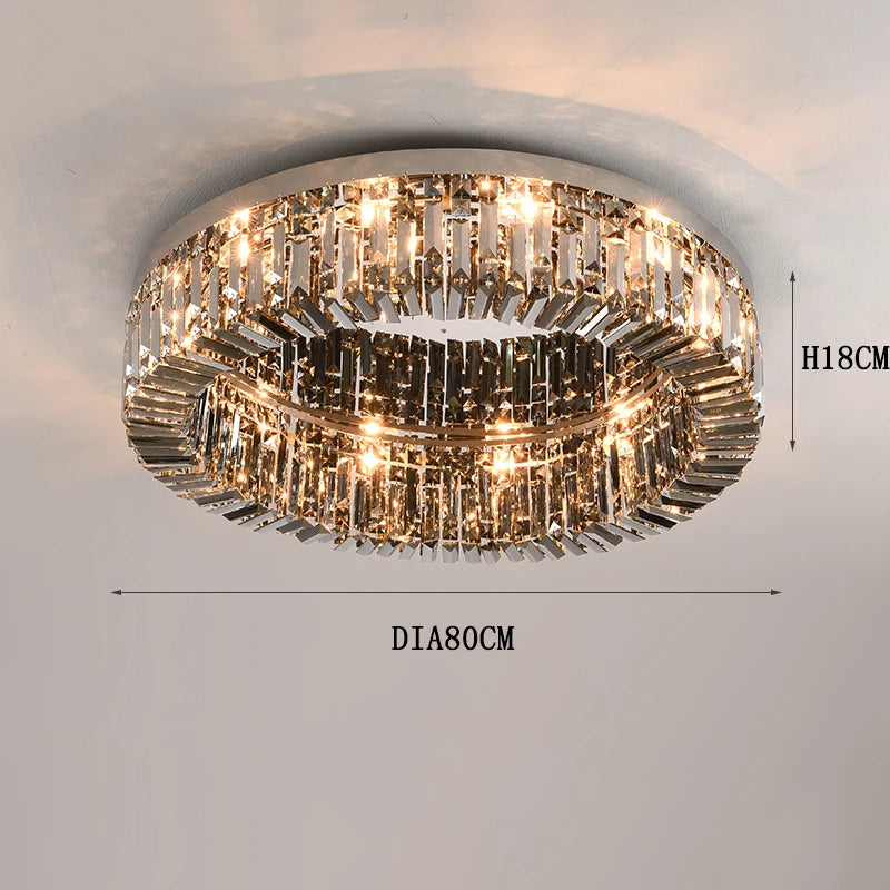 Specchio Crystal Flush Mount Ceiling Light