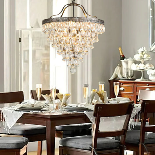 Crystal Inverted Pyramid Chandelier — Dramatic Sparkle, Modern Elegance