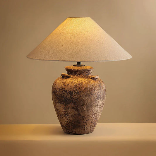 Vintage Terracotta Vase Table Lamp — Warm Character for Modern Homes