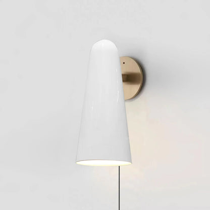 Conical Glass Plug-in Wall Lamp
