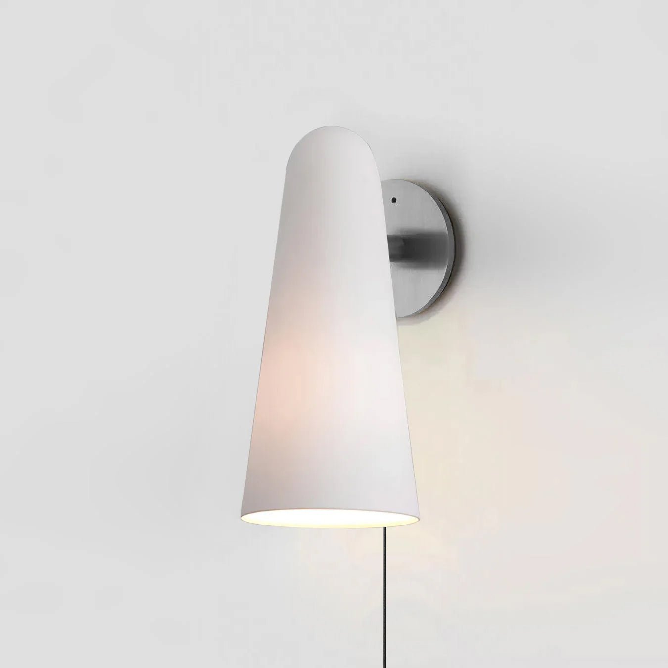 Conical Glass Plug-in Wall Lamp