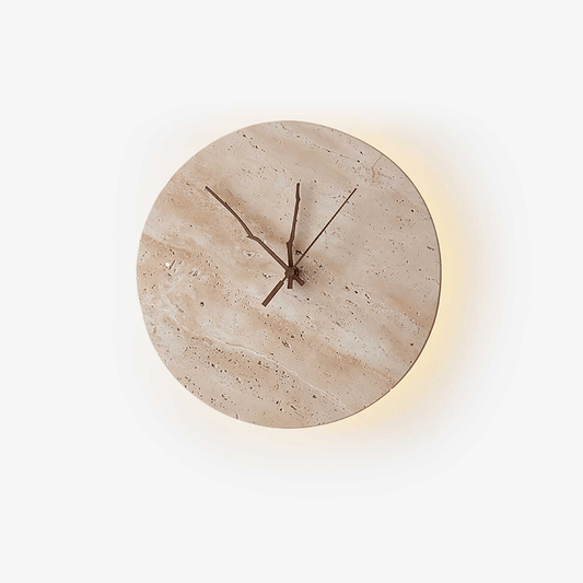 Clock Travertine Wall Lamp