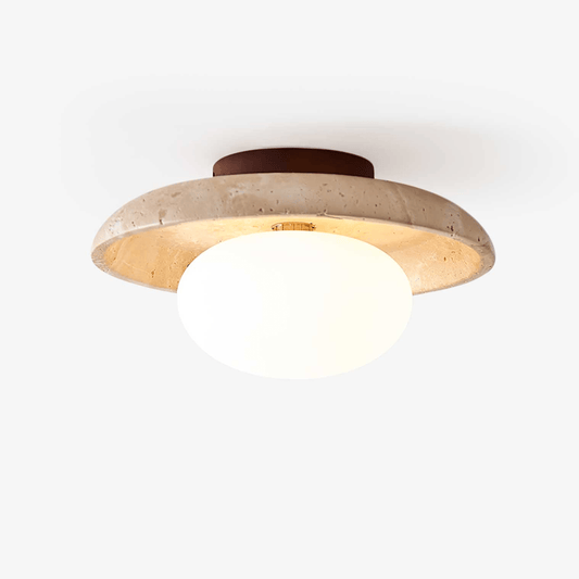 Lunaro Travertine Ceiling Lamp