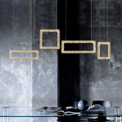 Echo Modern Rock Crystal Chandelier Over Dining Table
