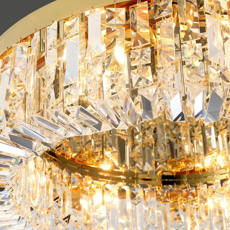 Specchio Flush Mount Crystal Ceiling Fixture
