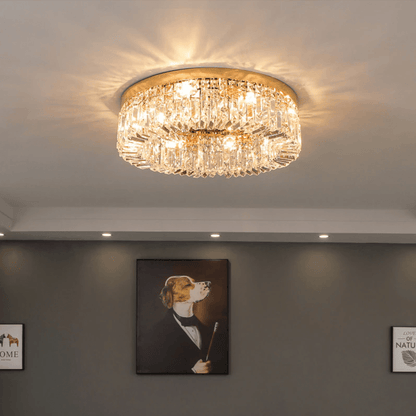 Specchio Flush Mount Crystal Ceiling Fixture