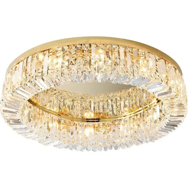 Specchio Flush Mount Crystal Ceiling Fixture