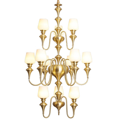 Abrahamson Shaded Tiered Chandelier