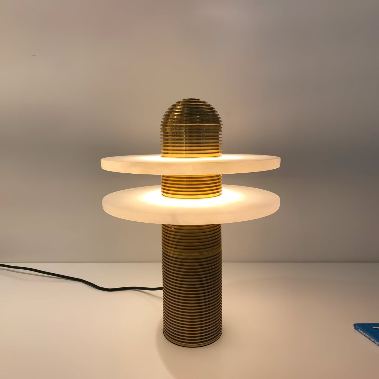 Alabaster Comet Table Lamp