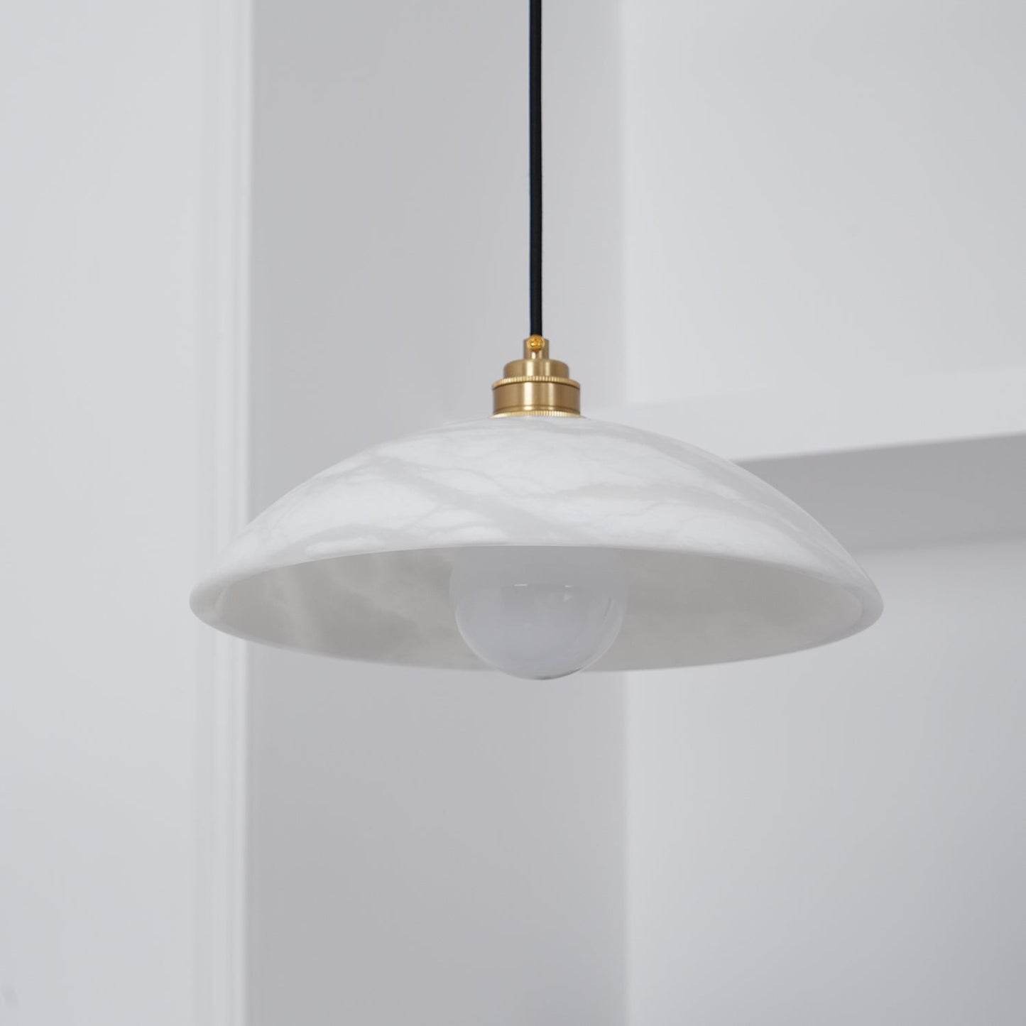Alabaster Dome Swag Pendant Lamp