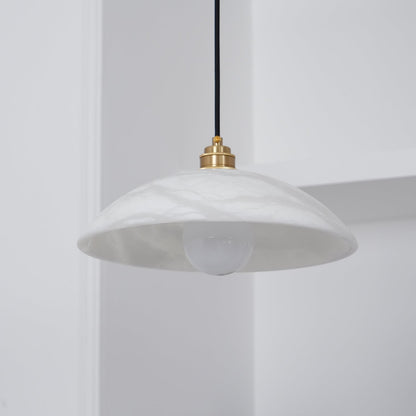 Alabaster Dome Swag Pendant Lamp