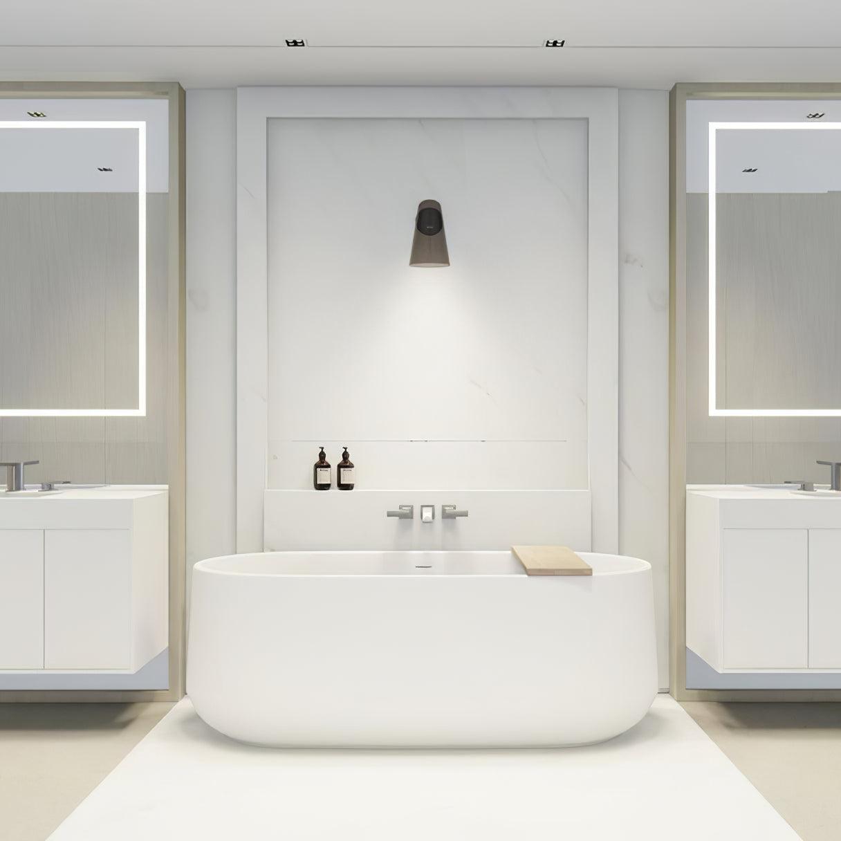 Conical Glass Plug-in Wall Lamp