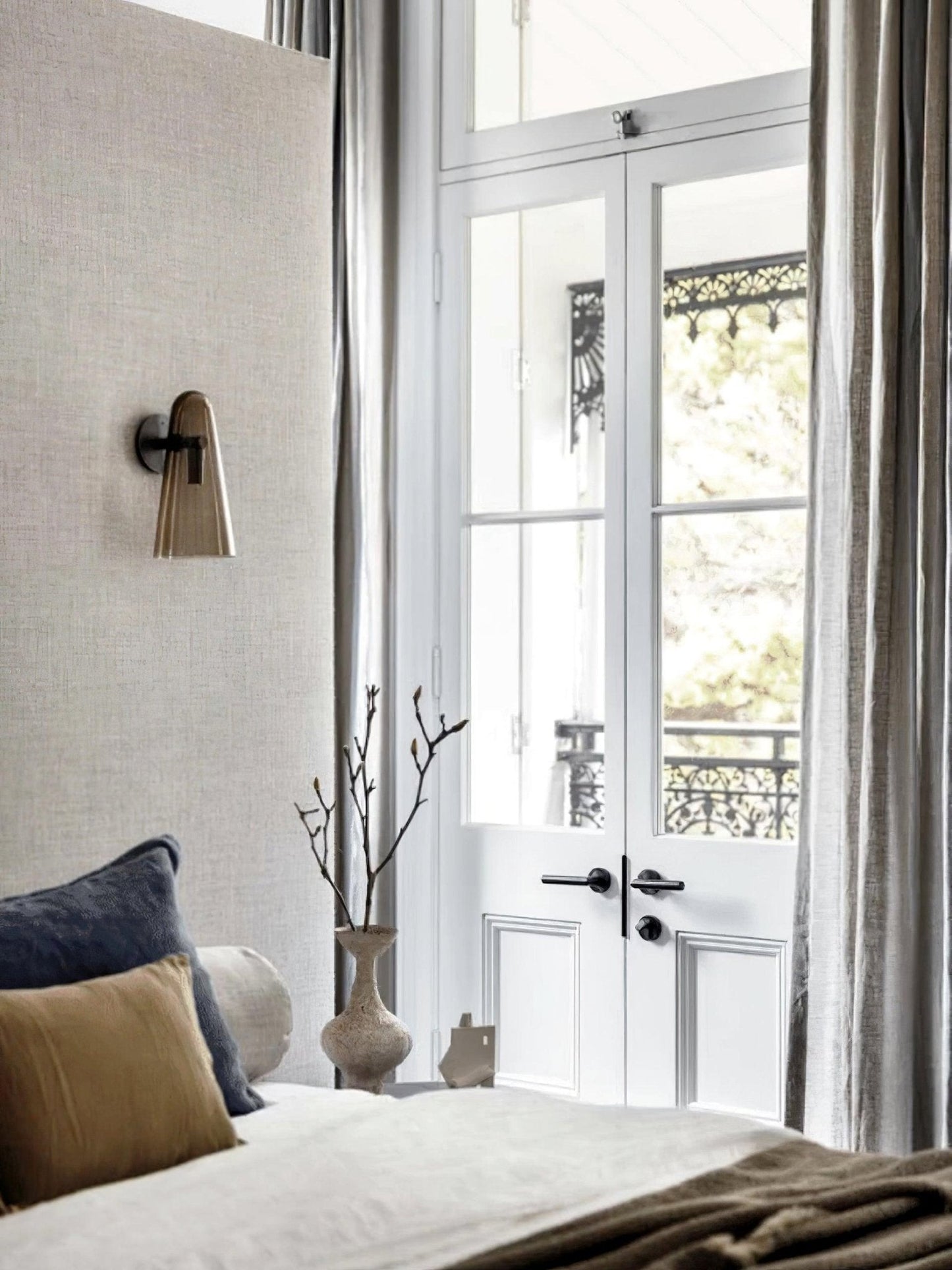 Conical Glass Plug-in Wall Lamp