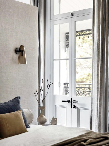 Conical Glass Plug-in Wall Lamp