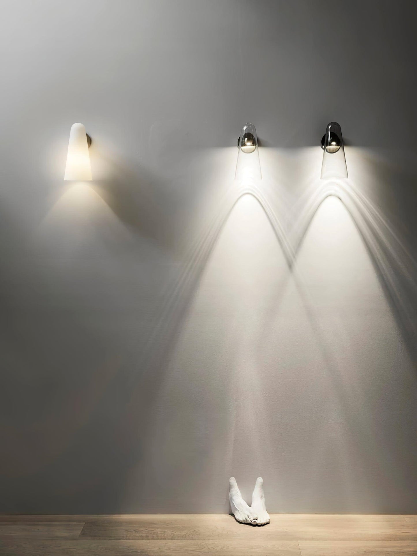 Conical Glass Plug-in Wall Lamp