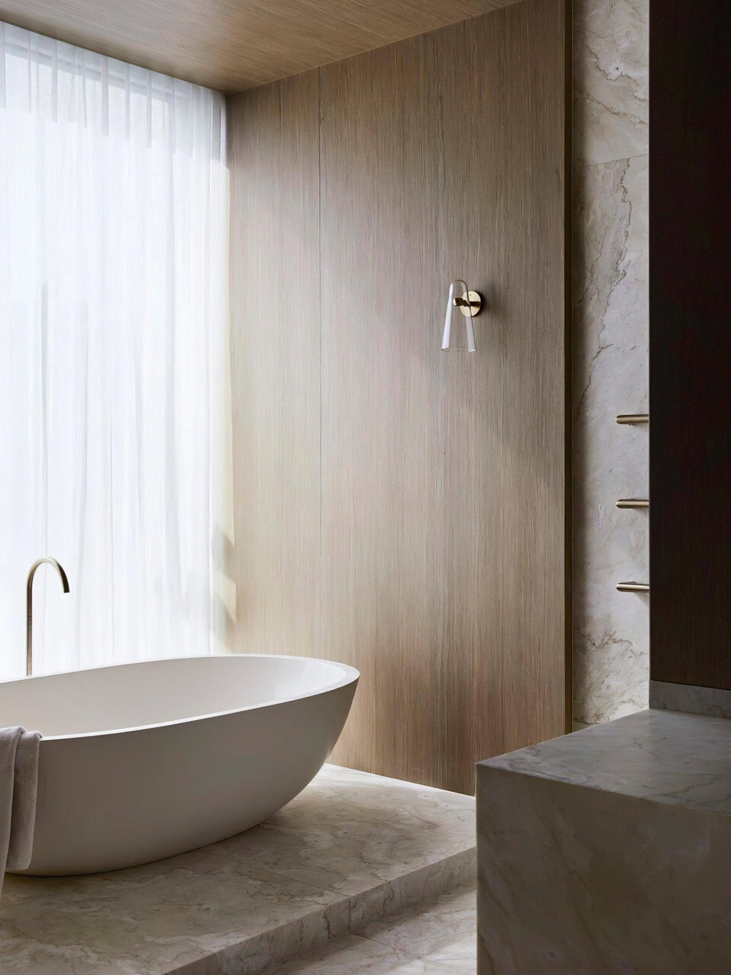 Conical Glass Plug-in Wall Lamp