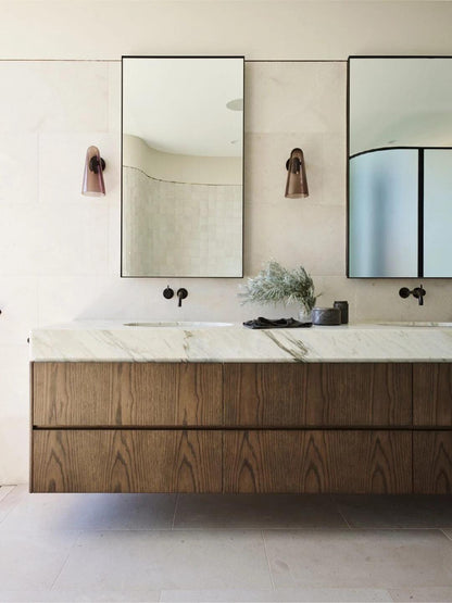 Conical Glass Plug-in Wall Lamp