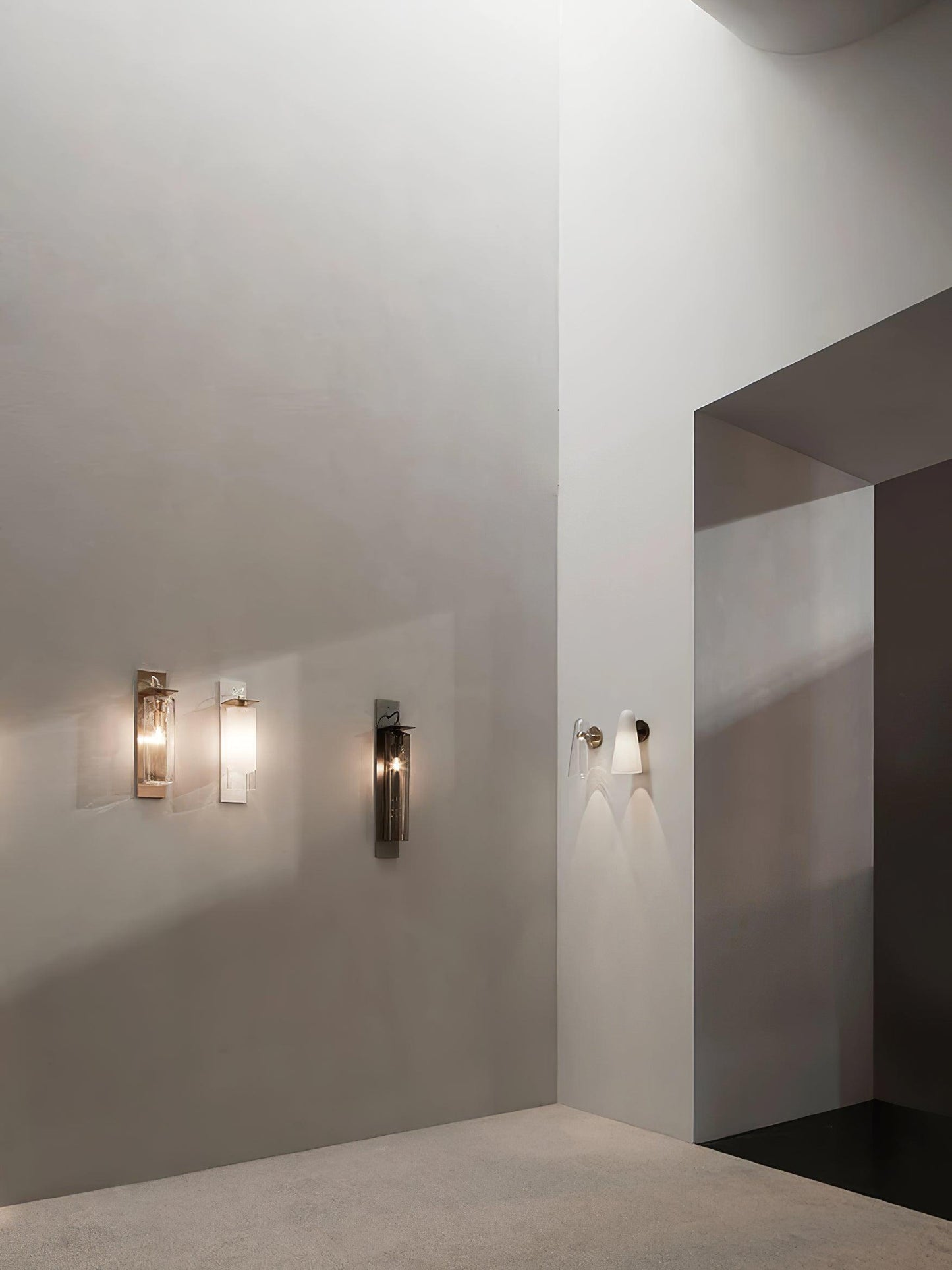 Conical Glass Plug-in Wall Lamp