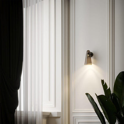 Conical Glass Plug-in Wall Lamp