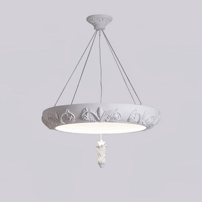 Artistic Carved Plaster Chandelier