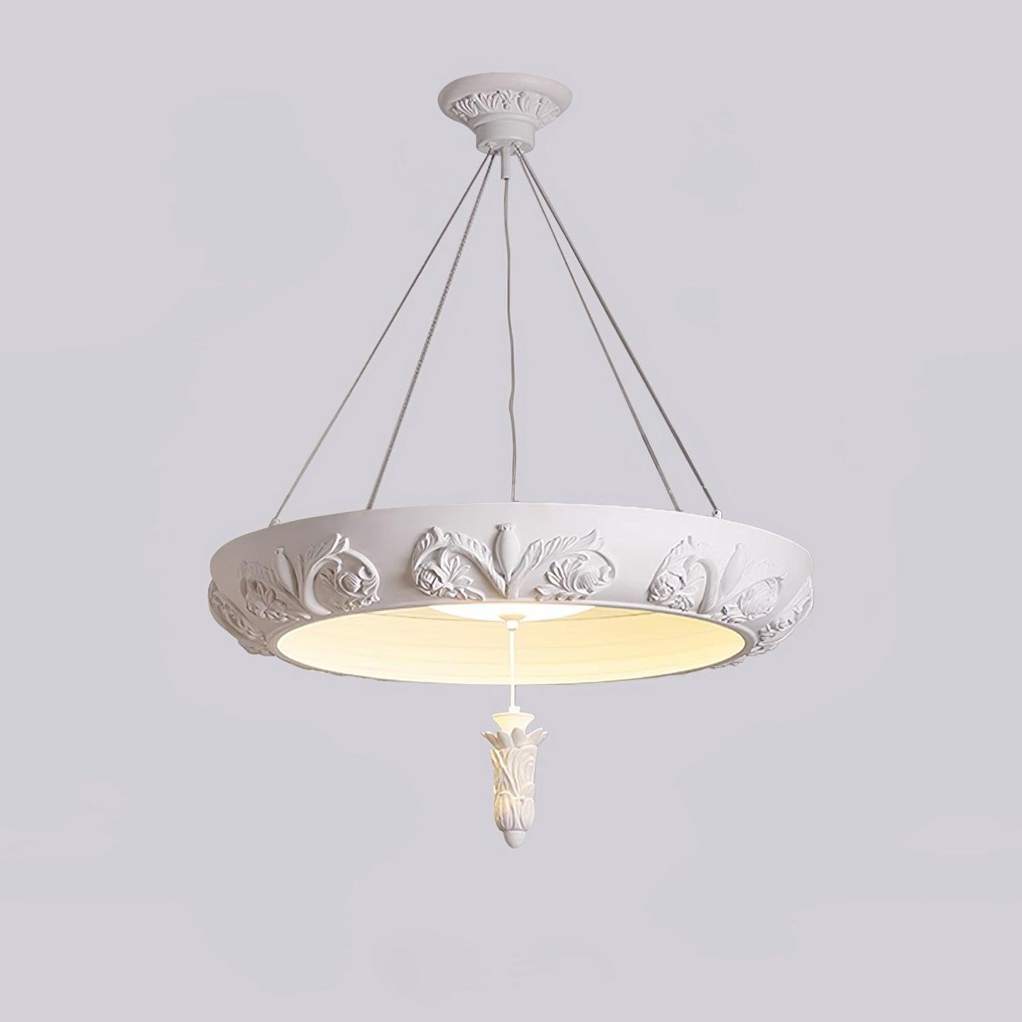 Artistic Carved Plaster Chandelier
