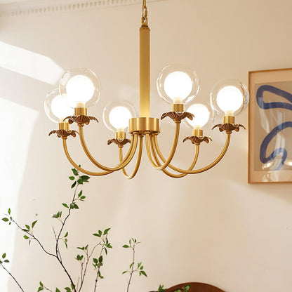 Aureate Radiance Glass Chandelier