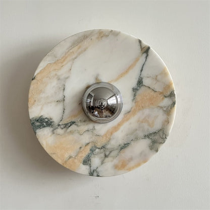 Calacatta Round Marble Wall Sconce