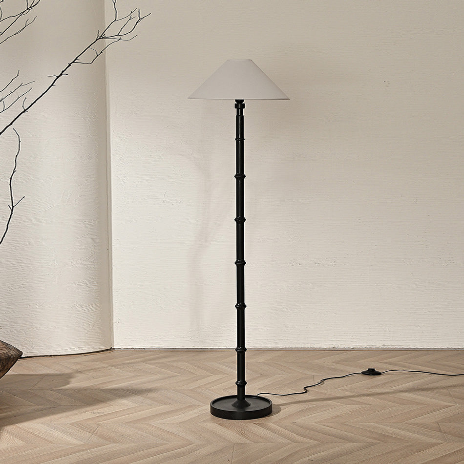 Black Bamboo Floor Lamp