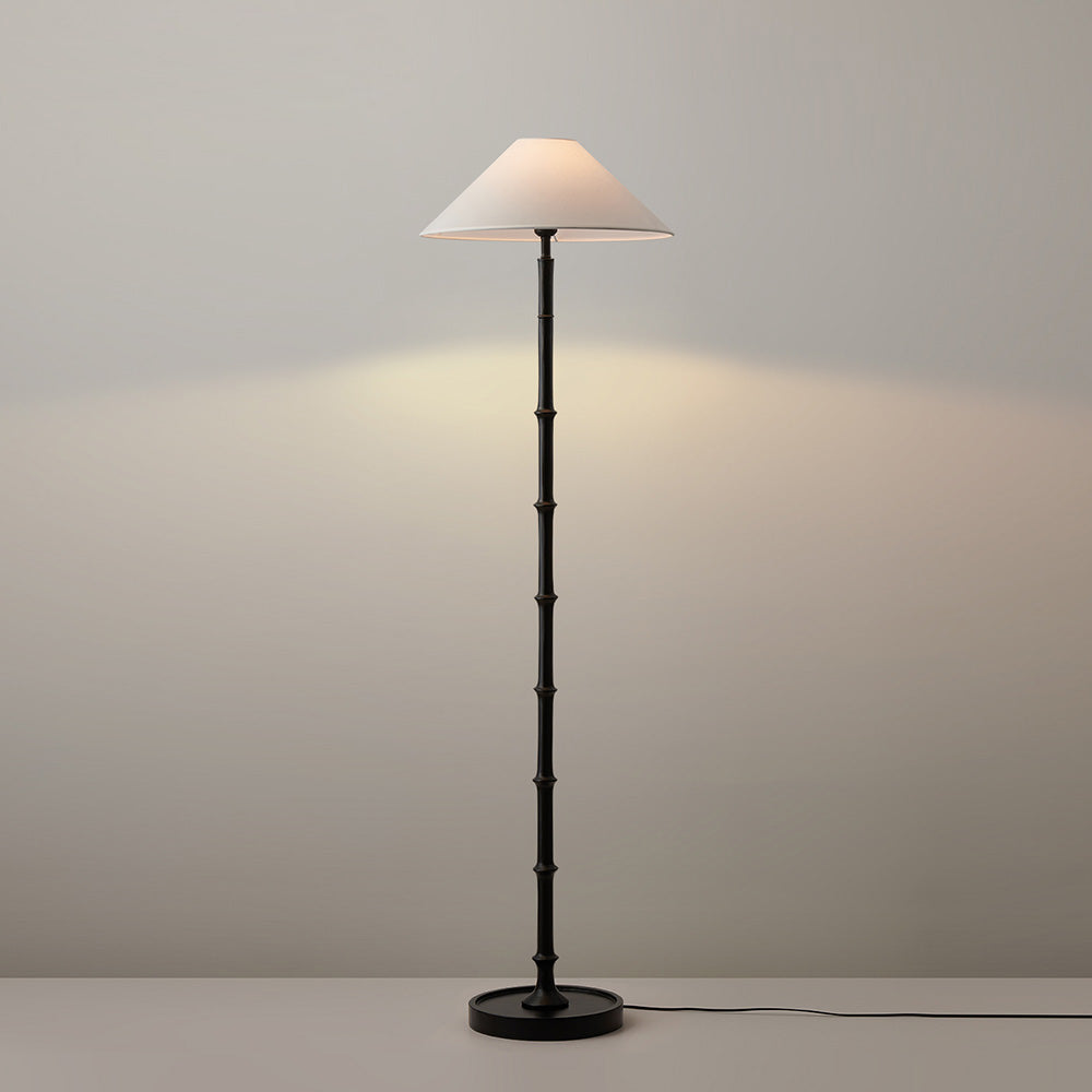 Black Bamboo Floor Lamp