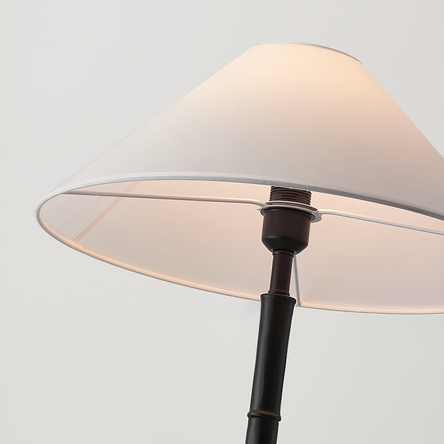 Black Bamboo Floor Lamp