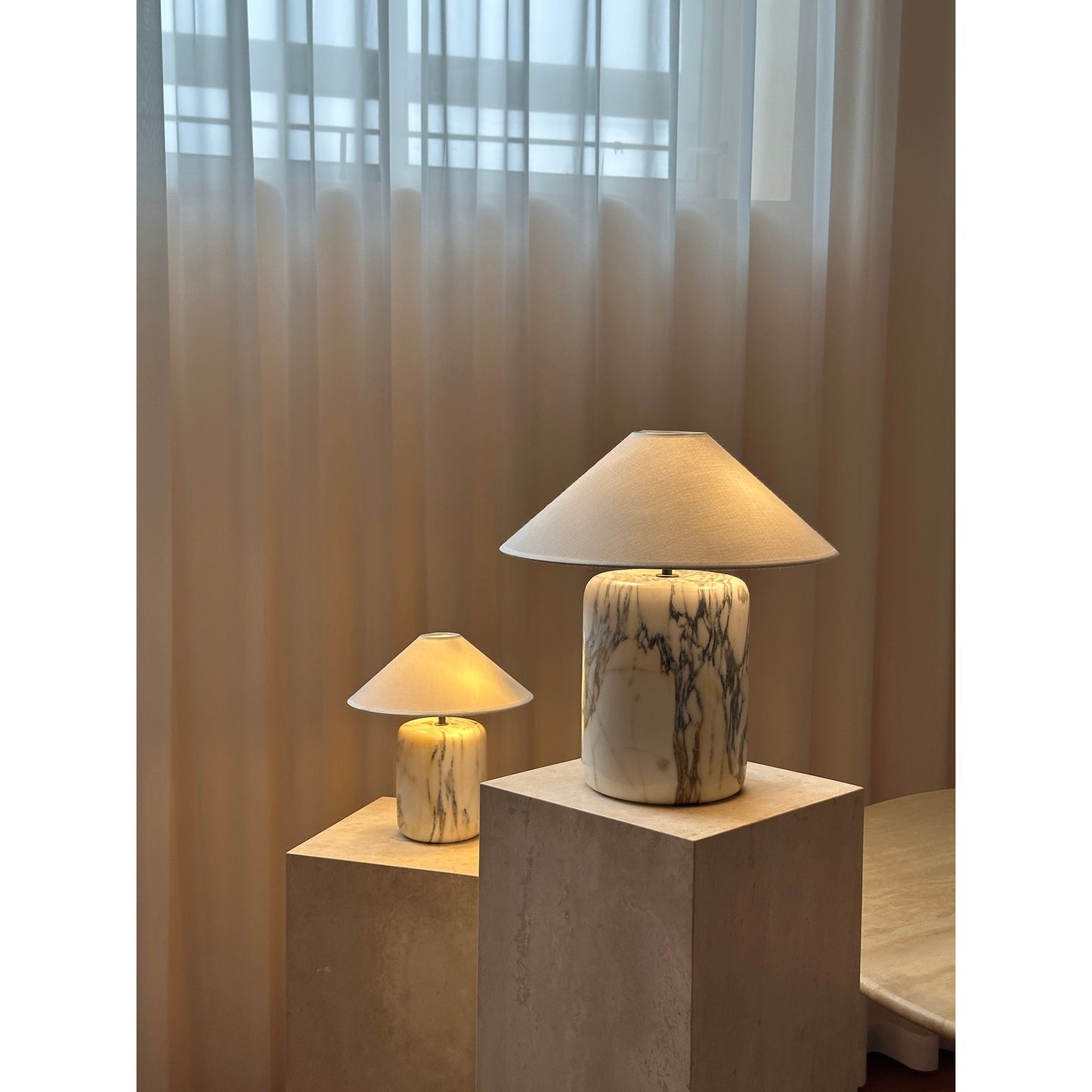 Block Marble Table Lamp