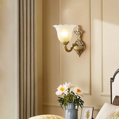 Bloom Flower Brass Sconce