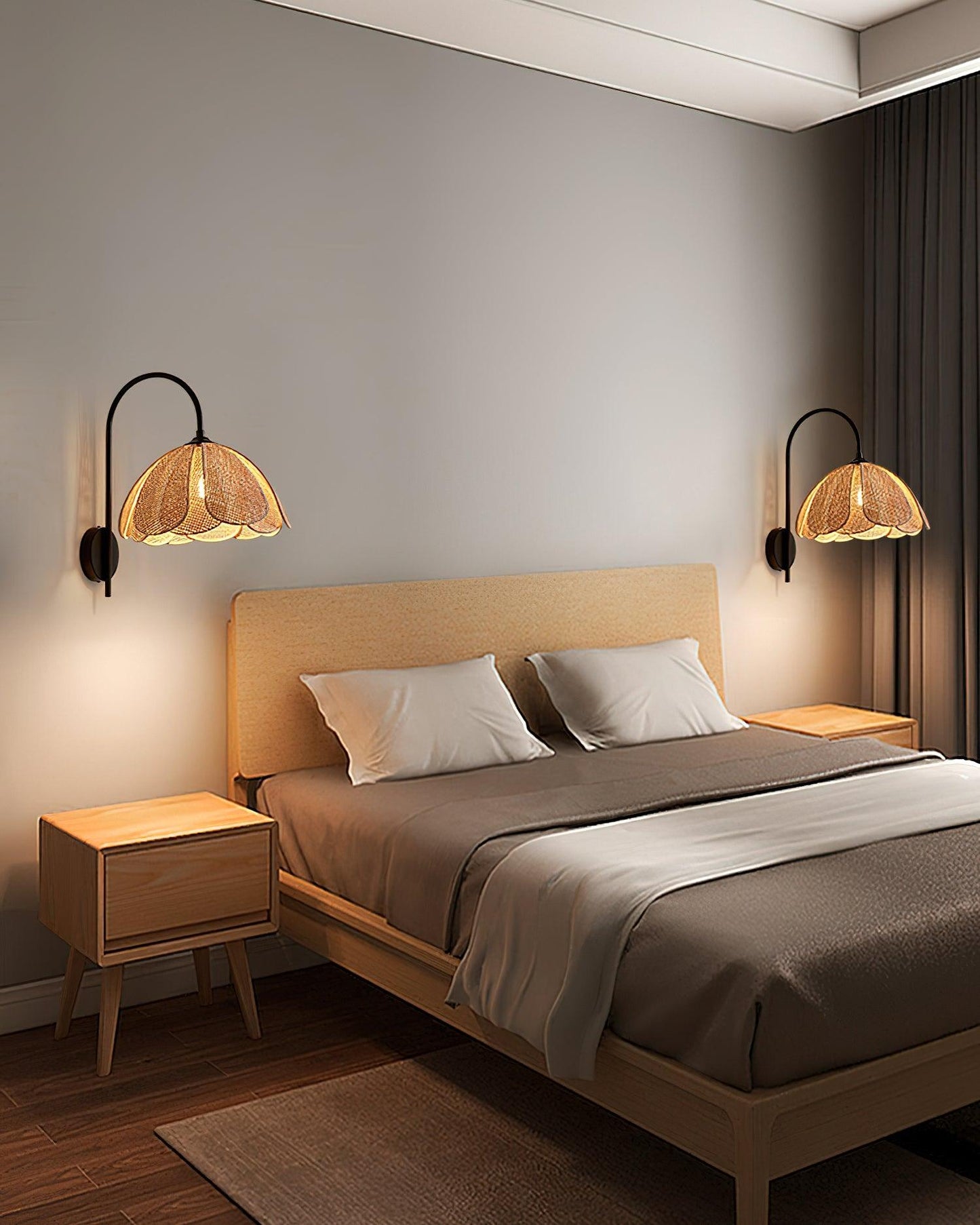 Rattan Wall Lamp 15.7 Inch