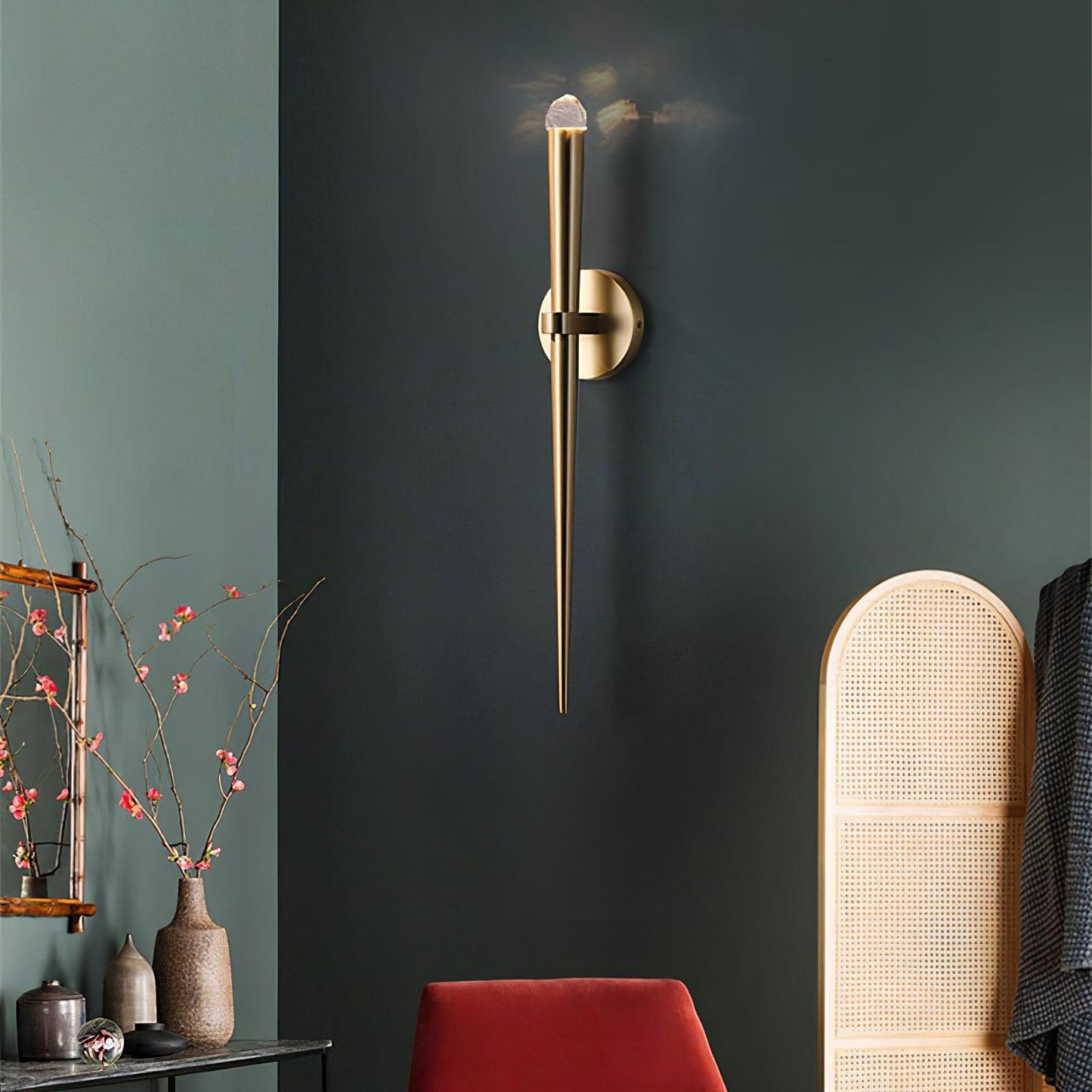Cone Wall Lamp in Brass