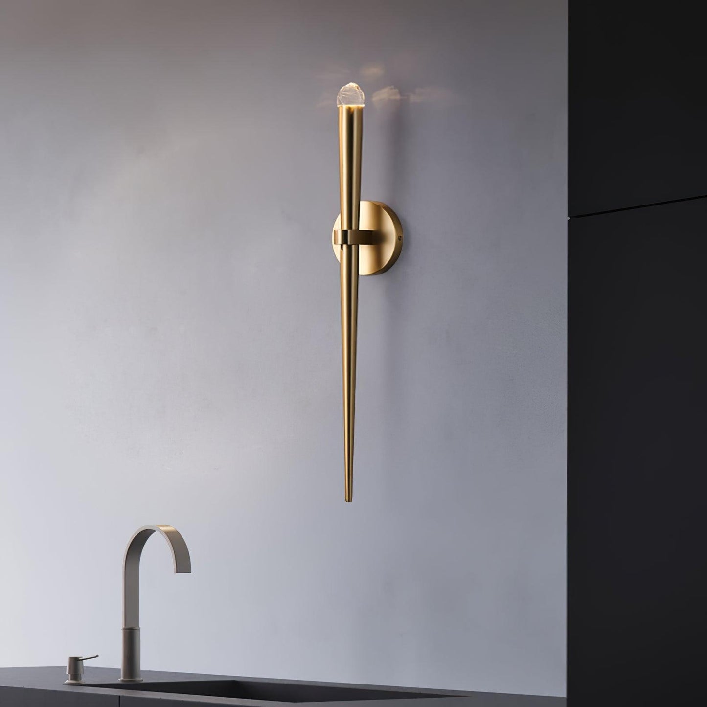 Cone Wall Lamp in Brass