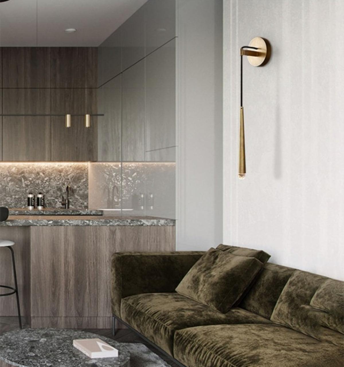 Cone Wall Lamp in Brass