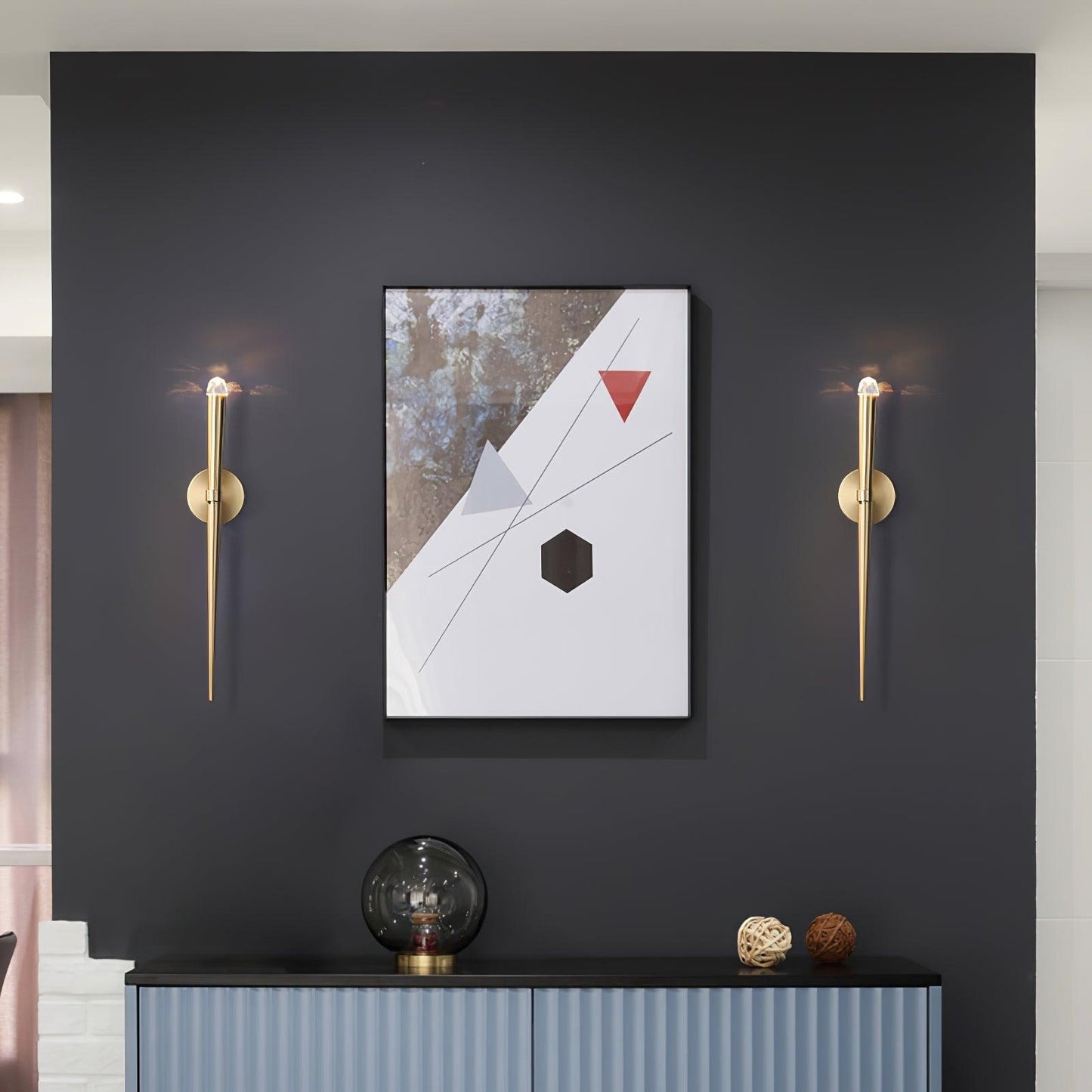 Cone Wall Lamp in Brass