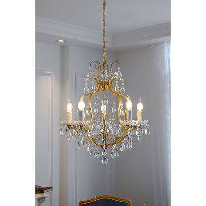 Brass Scrolls Chandelier