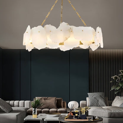 Burton Marble Round Chandelier