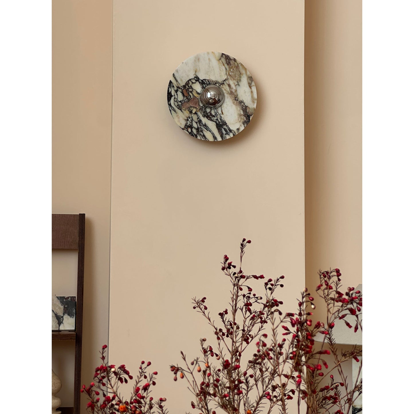 Calacatta Round Marble Wall Sconce