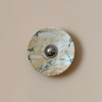 Calacatta Round Marble Sconce