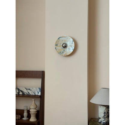 Calacatta Round Marble Sconce