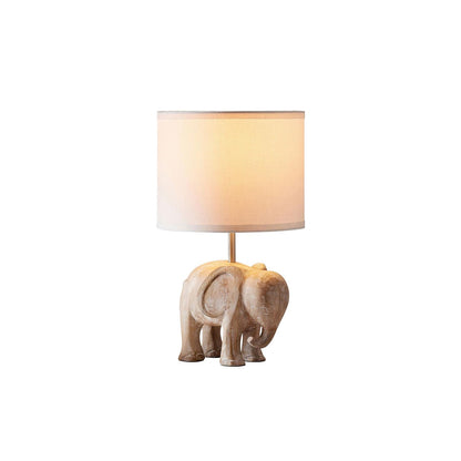 Carved Wood Animal Table Lamp