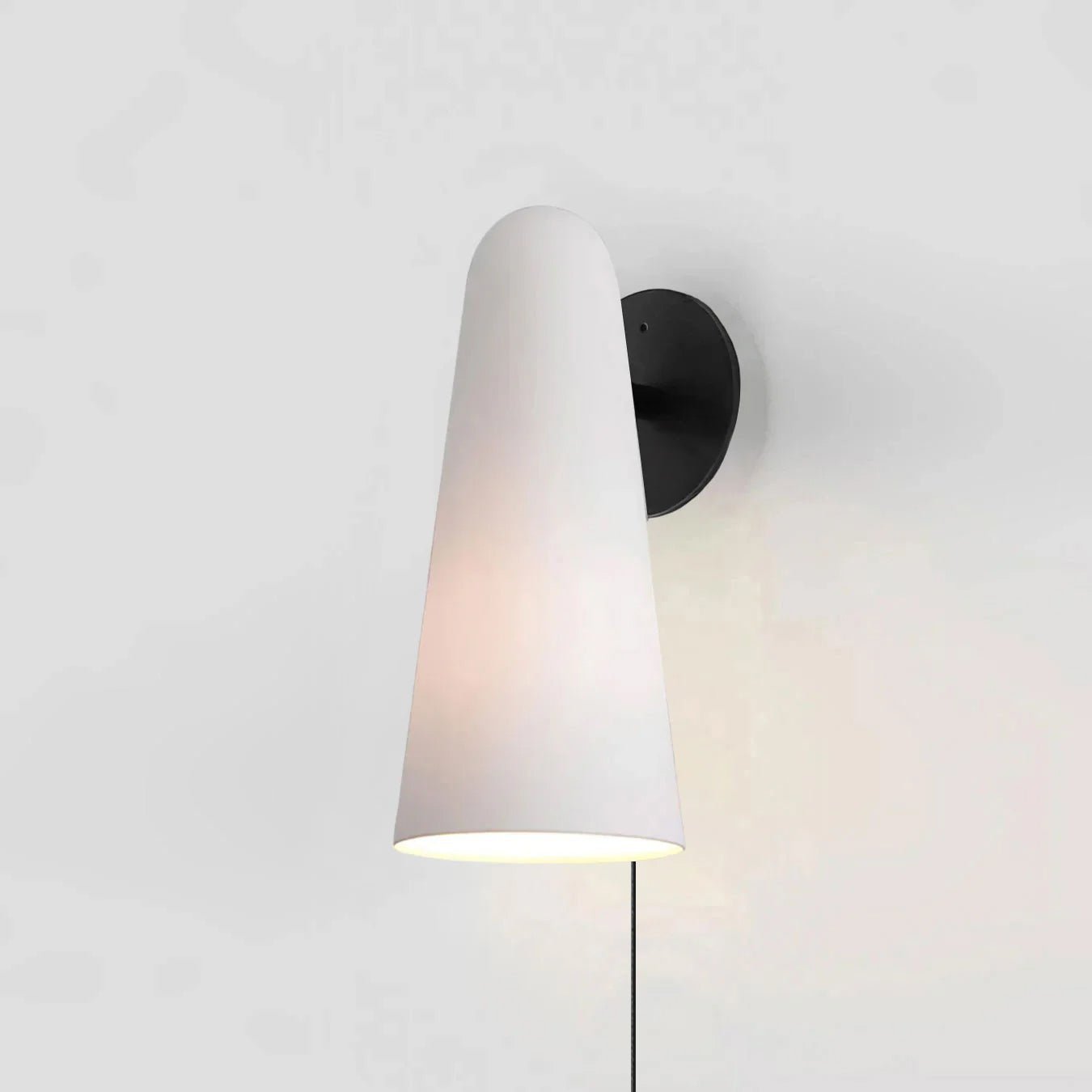 Conical Glass Plug-in Wall Lamp