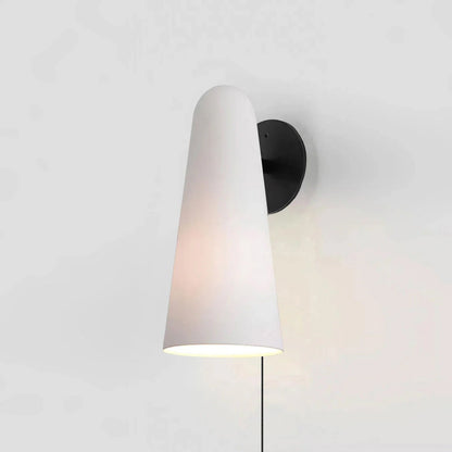 Conical Glass Plug-in Wall Lamp