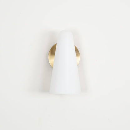 Conical Glass Plug-in Wall Lamp